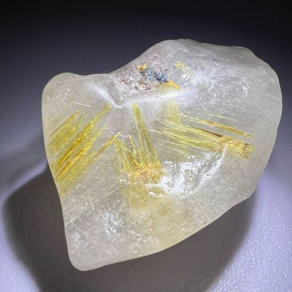 Golden Rutilated Quartz Crystal Freeform (#4) - Picture 5 of 13